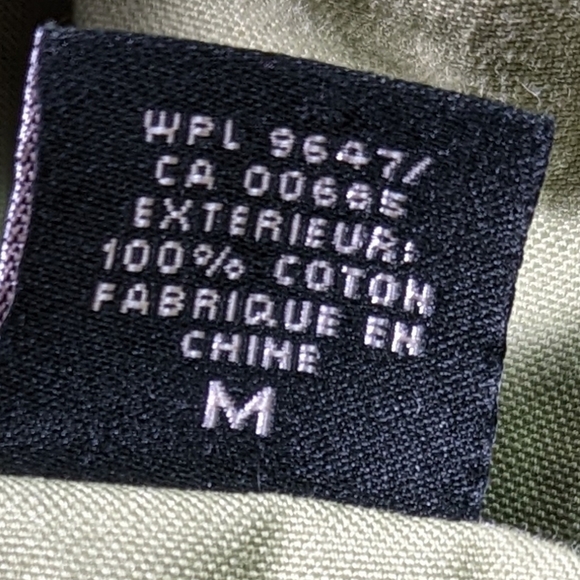 EDDIE BAUER Cotton Military Style Three Quarter Sleeve Jacket Green Size Medium - Picture 11 of 12